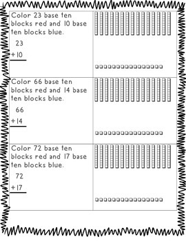 Base Ten Double Digit Addition by Mrs Amandas Adventures | TPT