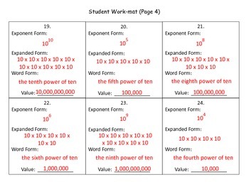 exponent word form.