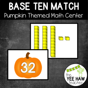 Preview of Base Ten Match Math Center 1-120 PUMPKINS