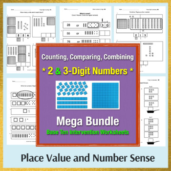 Preview of Base Ten Mega Bundle - 2-Digit & 3-Digit Math Intervention for 2nd & 3rd Grade