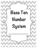 Base Ten Number System & Place Value Student Notes