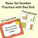 Base Ten Numbers with BeeBot: Mat, Task Cards, and Teacher Guide