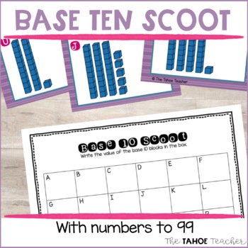 Preview of Base Ten Scoot (or Write the Room)