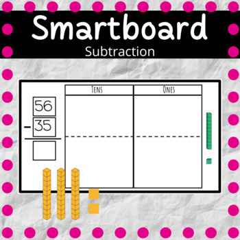 Preview of Base Ten Subtraction- Smart Board (Editable)