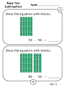 base ten blocks worksheets for first grade