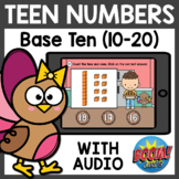 Base Ten Teen Numbers Boom Cards | Thanksgiving Boom Cards