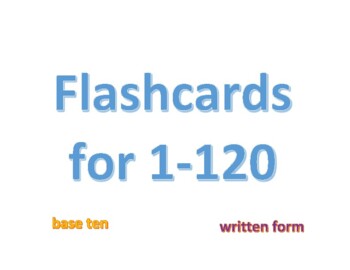 Preview of Base Ten and Written Form Flash Cards