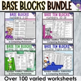 Base Tens and Ones Block Math - Up to 100 Worksheets, Prin