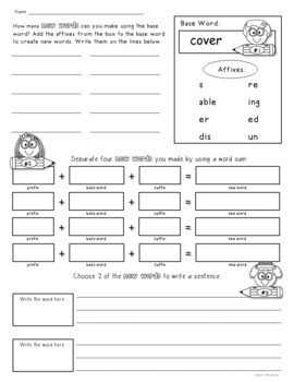 base words worksheets preview