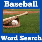 Baseball | Worksheet Activity | Word Search | 1st 2nd 3rd 