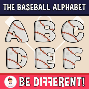 Preview of Baseball Alphabet Clipart Letters (ENG.-SPAN.)