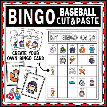 Preview of Baseball Bingo Game - Cut and Paste Activities