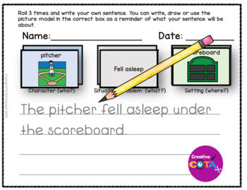 baseball bundle math and literacy center activities and