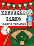 Baseball Cards Reading Activities/Centers Pack