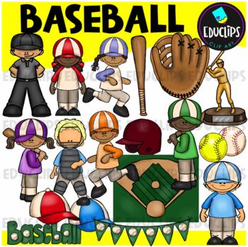 Preview of Baseball Clip Art Set {Educlips Clipart}