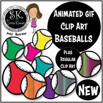 Preview of Baseball Clip Art, Animated Baseballs, Games Clip Art, Sports