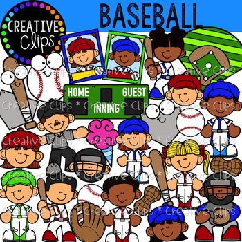 Preview of Baseball Clipart {Creative Clips Clipart}
