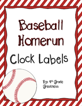 Preview of Baseball Clock Labels