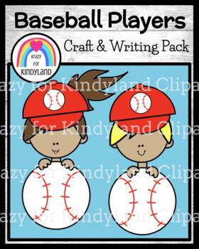 Preview of Baseball Craft Writing Activity - Literacy Center - Kindergarten Opening