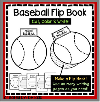 Preview of Baseball Flip Book - Sports Writing Project, PE Creative Writing Activity