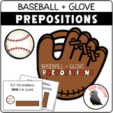 Baseball + Glove Preposition Activity (10 Task Cards | Int