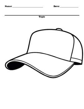 Baseball Hat Create Your Own Worksheet by Northeast Education