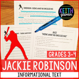Baseball Informational Text:  Jackie Robinson (Grades 3-4)