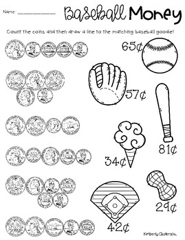 Count and match, count the number of Baseball - Stock