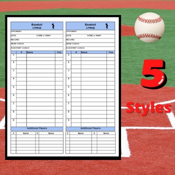 Free Baseball Roster and Lineup Template