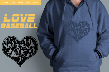 Baseball Love SVG Cut Files for Cricut and Silhouette