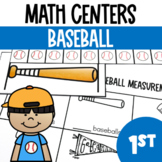 1st Grade Baseball Math Center Bundle