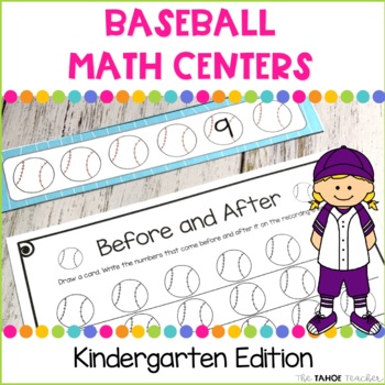 baseball math centers for kindergarten by sweet sweet primary tpt