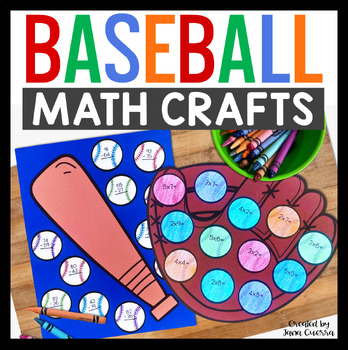 Preview of Baseball Math Crafts | Sports Theme Bulletin Board Activities Fall Decor