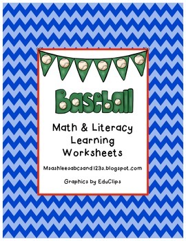 baseball math literacy worksheets by harpers hangout tpt