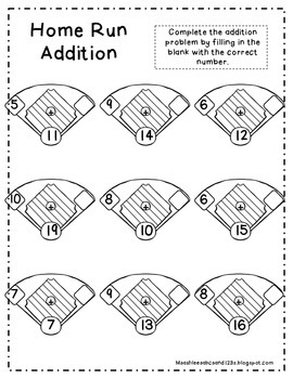 baseball math literacy worksheets by harpers hangout tpt