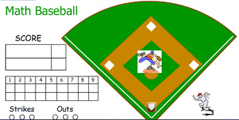 Preview of Baseball Math Review Game