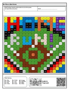 Preview of Baseball Math Secret Image Color-by-code Worksheet (Addition to 13)