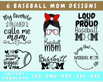 Baseball Mom SVG PNG