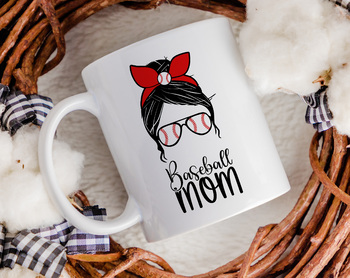 Proud Mama Baseball Coffee Mug