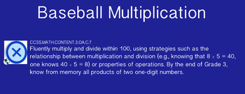 Baseball Multiplication Worksheets Teaching Resources Tpt