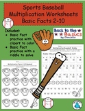 Baseball Multiplication Basic Facts 2-10 Worksheets Fun Pa