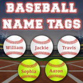 Baseball Name Tags - Sports Decor - Clip Art