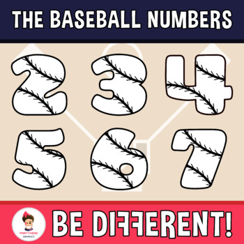 Baseball Numbers and Font Graphic