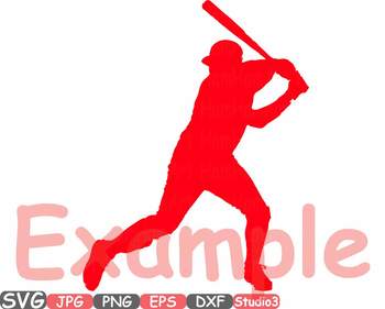Baseball Player Clipart Graphic Vector Baseball Image