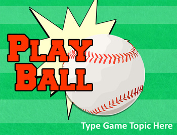 Preview of Baseball PowerPoint Template - Create Your Own Review Game