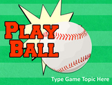 Baseball PowerPoint Template - Create Your Own Review Game