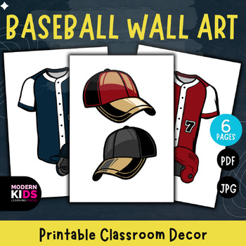 Preview of Baseball Printable Wall Art For Classroom Decor