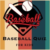 Baseball Quiz Printable Worksheets for Kids