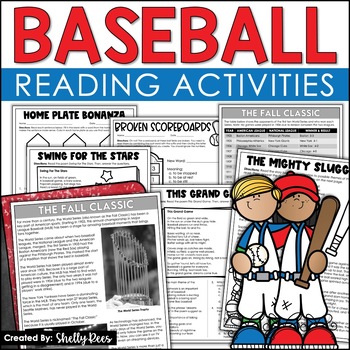 Preview of Baseball Reading Activities - Perfect for World Series Week!