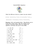 Baseball Riddle Math Practice Worksheet